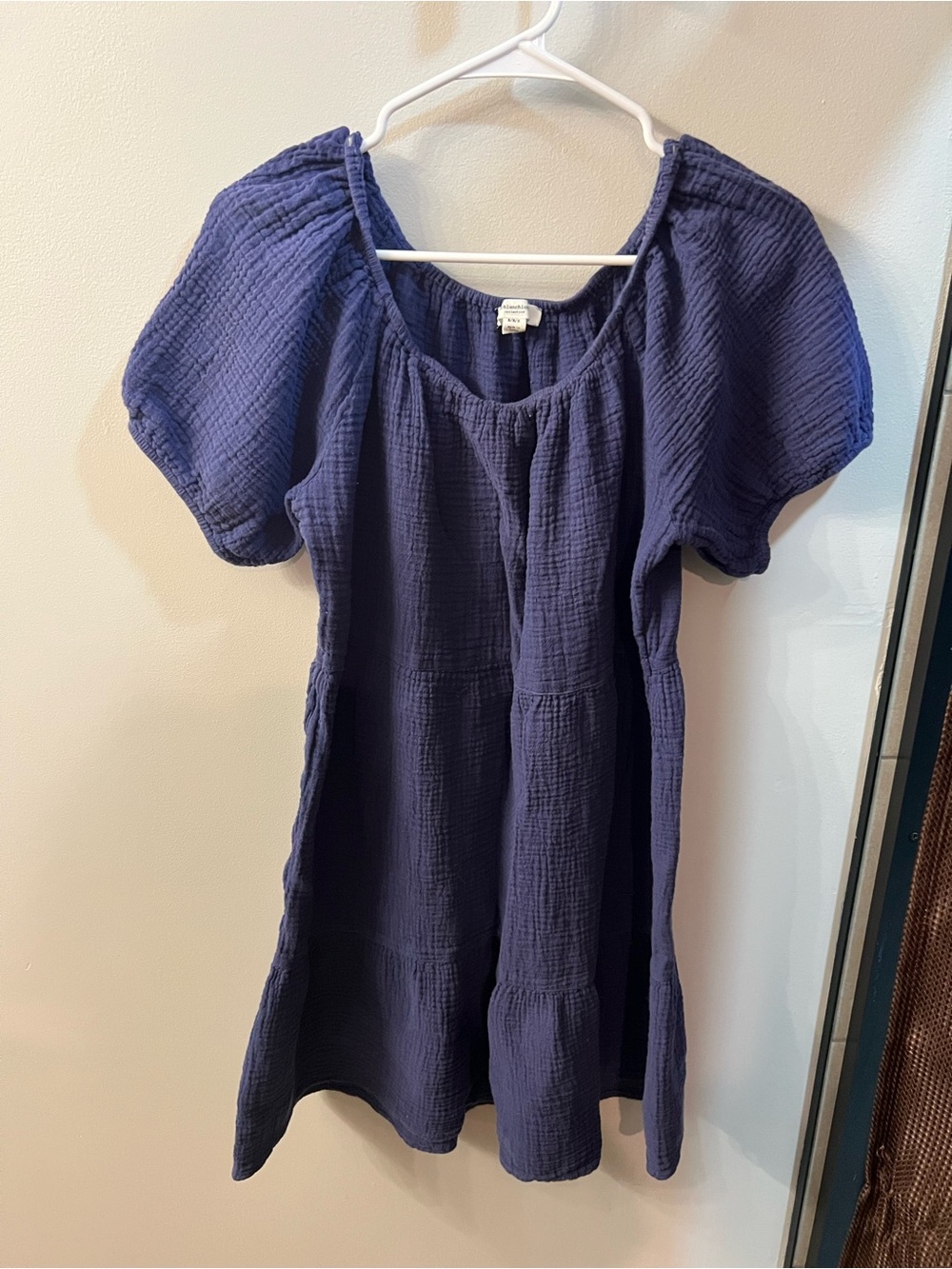 beachlunchlounge Navy Gauze Tiered Tunic